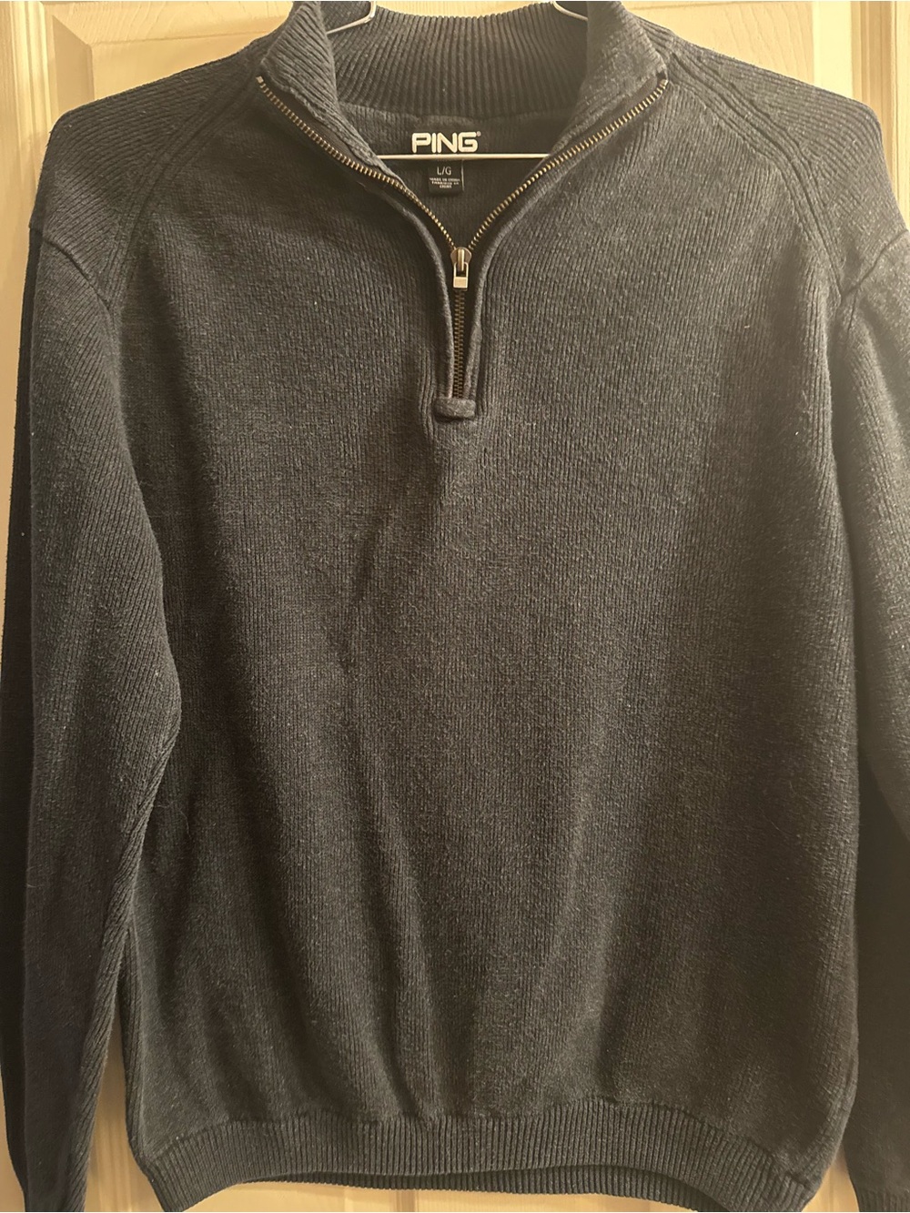 Ping Men's Half-Zip Sweater in Dark Navy